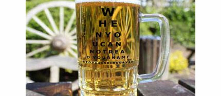Unbranded Opticians Chart Beer Glass Tankard