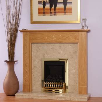 Option Natural Oak Fireplace Package