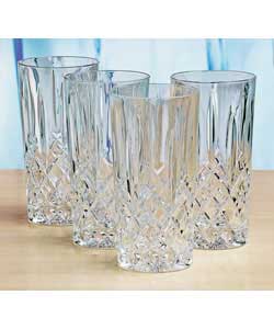 Unbranded Orchestra Crystal 4 Piece Hi Ball Glass set