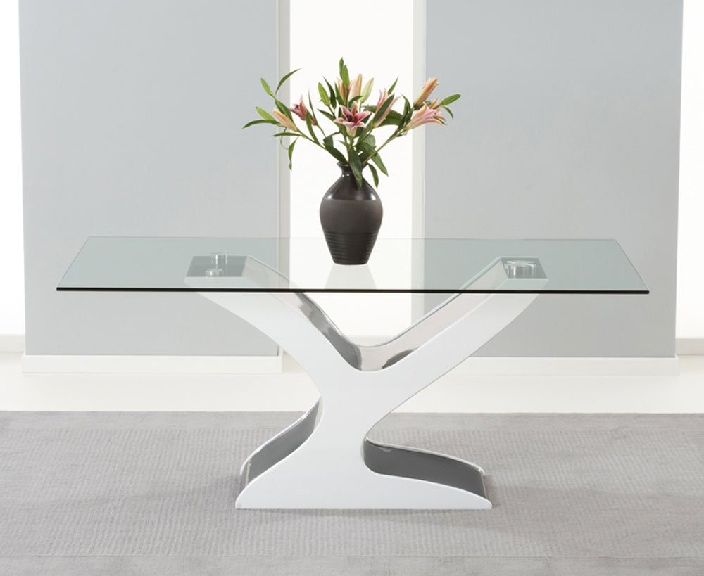 Unbranded Orsini Black and White Gloss Dining Table - 180cm