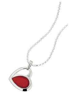 Unbranded Ortak Sterling Silver Enamel Love Heart Pendant