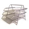 Osco Silver Mesh Letter Tray - 3 Tier