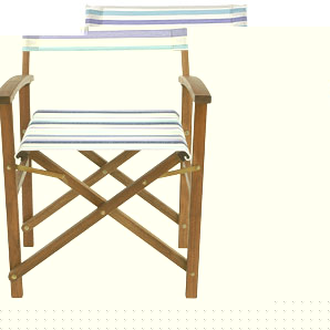 Oslo Blue Striped Directors Chair