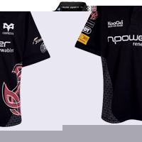 Ospreys Rugby Home Shirt - Black.
