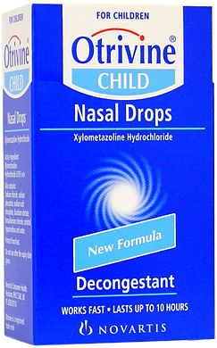 Otrivine Child Nasal Drops is an effective decongestant which acts gently to clear a blocked nose