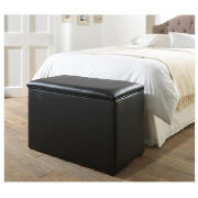 Unbranded Ottoman Black Faux Leather