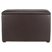 Unbranded Ottoman Chocolate Faux Leather