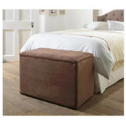 Unbranded Ottoman Chocolate Faux Suede