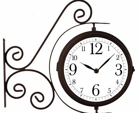 Unbranded Outdoor Wall Mounted Double Sided Clock and