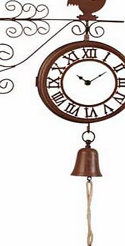 Unbranded Outdoor Wall Mounted Double Sided Cockerel Clock