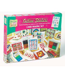 Contains 10 outline sticker sheets, 10 cards & env