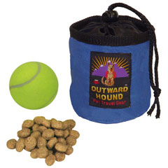 Keeps hands free and contents out of dog`s view. Features drawstring to secure contents.  Please not