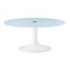 Unbranded Oval White Glass Dining Table