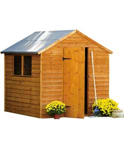 Unbranded Overlap Wooden Garden Shed - 8 x 6ft