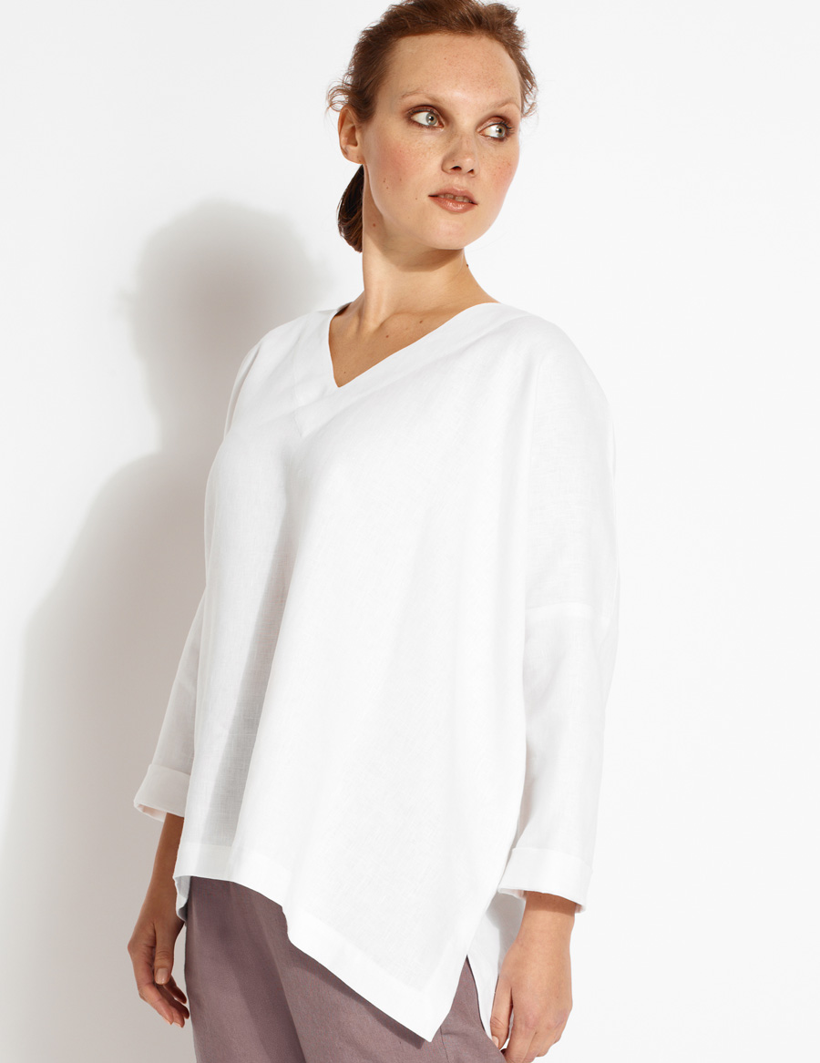 Unbranded Oversize V Neck Linen Top