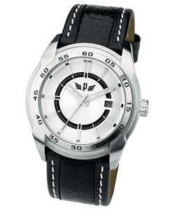 Unbranded P by Police Black Silver Round Dial Watch