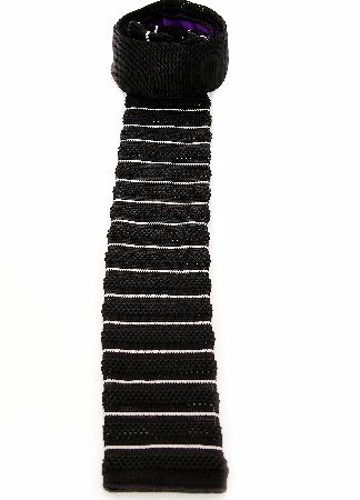 P.S Paul Smith Mesh Black and White Wide Stripe Tie features a stripe print design and it is a wide style with a inner purple silk lining with a signature Paul Smith label. Colour: Black and White Fabric: 100% Silk Care: Do not wash