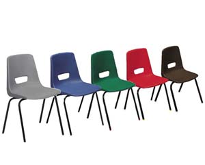 Unbranded P3 poly 4 leg chairs