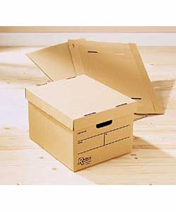 Pack of 10 Corrugated Board Storage Boxes