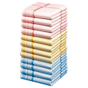 Unbranded Pack of 12 Women Pure Cotton Handkerchiefs