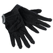 Unbranded Pack Of 2 Black Suedette Horse Riding Gloves Large