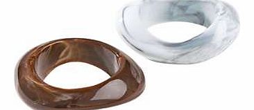 Unbranded Pack of 2 Marbled Bangles