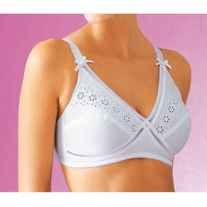 Unbranded Pack of 2 Pure Cotton Bras Without Underwiring