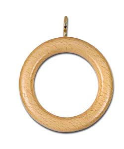 Pack of 20 Beech Wooden Curtain Rings