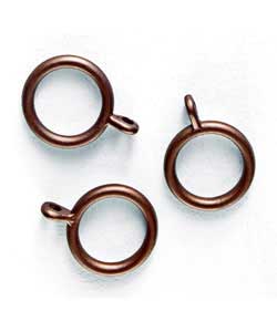Unbranded Pack of 20 Chocolate Curtain Rings