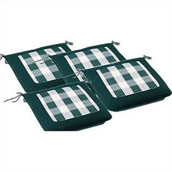 Unbranded Pack of 4 Seat Cushions - Green