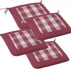 Unbranded Pack of 4 Seat Cushions - Terracotta