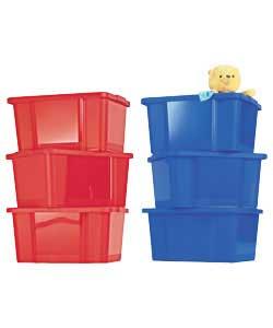 Unbranded Pack of 6 32 Litre Stack n; Nest Boxes