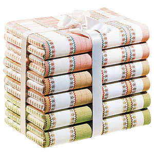 Unbranded Pack of 6 Linen Mix Tea Towels