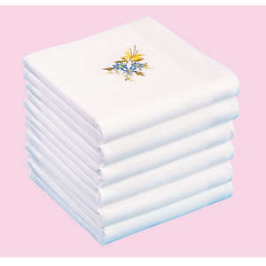 Unbranded Pack of 6 Women` Embroidered Handkerchiefs