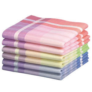 Unbranded Pack of 6 Women` Pure Cotton Handkerchiefs