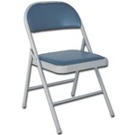 Padded Folding Conference Seating-Grey/Blue