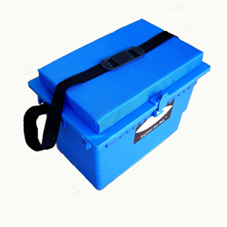 Unbranded Padded Seat Box - Blue with Blue Cushion