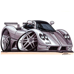 Unbranded Pagani Zonda - Silver T-shirt