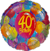 Painted 40th Balloon