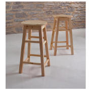 Unbranded Pair of Bar stools, pine