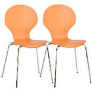Unbranded Pair of Bistro chairs, beech