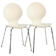 Unbranded Pair of Bistro chairs, white