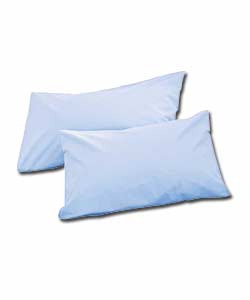Pair of Blue Pillowcases.