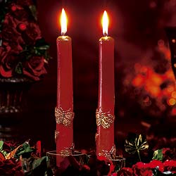 Pair of Butterfly Taper Candles