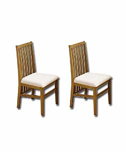 Pair of Catalina Dining Chairs - Cherry