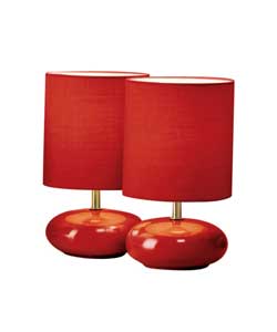 Unbranded Pair of Ceramic Pebble Table Lamps