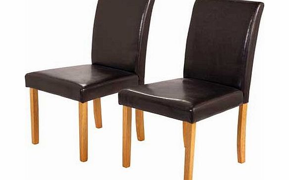 Unbranded Pair of Chocolate Oak Leather Effect Midback