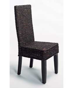Unbranded Pair of Dark Woven Chairs