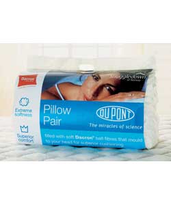 Pair of DuPont Ball Fibre Pillows
