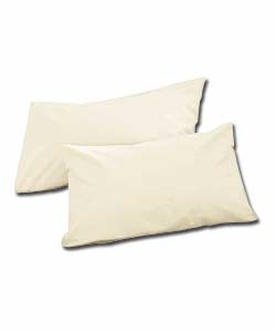 Pair of Easy Care Housewife Pillowcases - Ivory